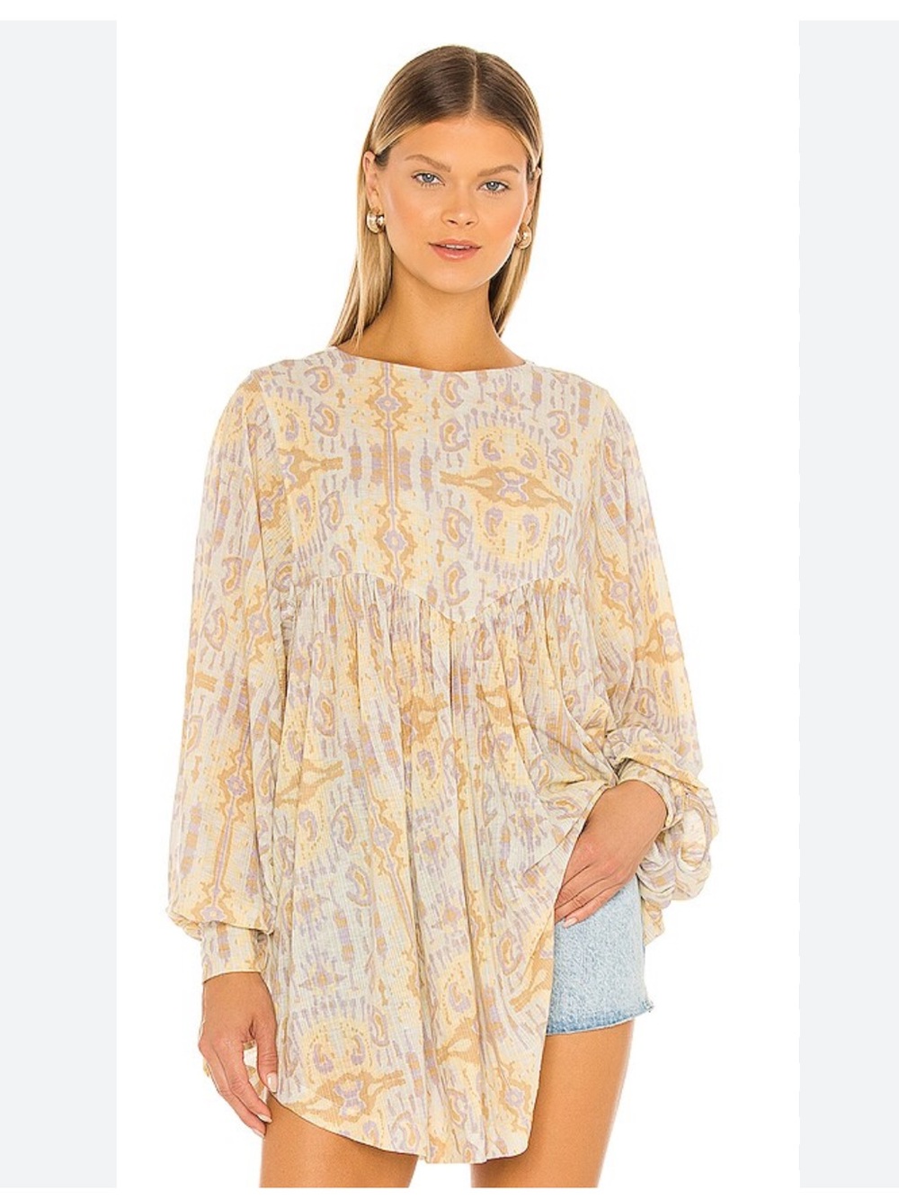 Free People This Is It Tunic Top Parchment. Size XS.